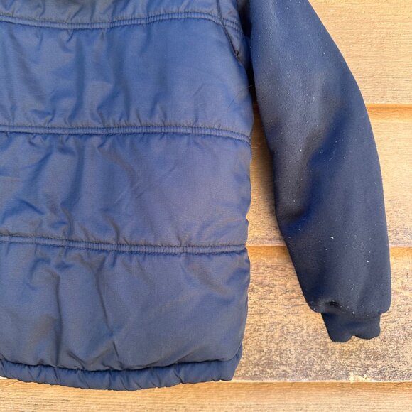 Pacific Trail Boys Hooded Puffer Jacket Black & Green Size S 8 Insulated Warm Co - Picture 10 of 10